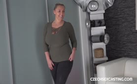 Czech Sex Casting Blonde With Huge Naturals Tits Fucked From Behind At Casting