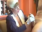 Gloved MILF CFNM Handjob