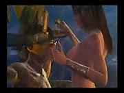 3D Animated Jerk Job Dude Gets Jerked Off And Sucked By 3 Chicks
