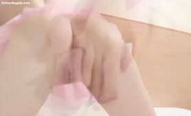 Awesome Teen Angel In Pink Dress Masturbates