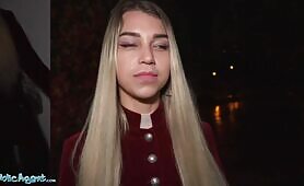 Public Agent Perfect Action With Cute Brunette Elena Vedem