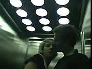 Teen Gives Large Dick A Rubbing And Sucking On Elevator